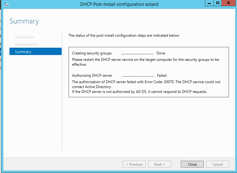 Failed to authorize. Установка DHCP. DHCP сервер Windows. Установка Windows Server 2012. DHCP авторизация.